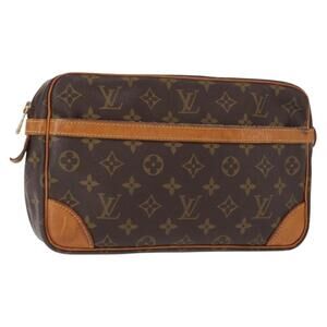 LOUIS VUITTON Monogram Compiegne 28 Clutch Bag M51845 LV Auth am9725